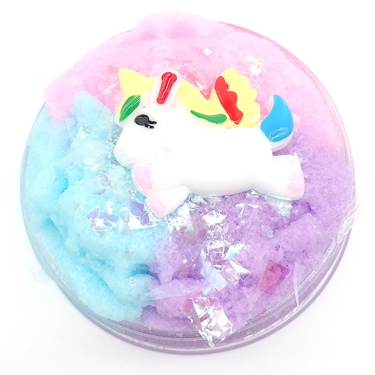 
Resin toy new arrival toys fashion unicorn brushed snow slime products 