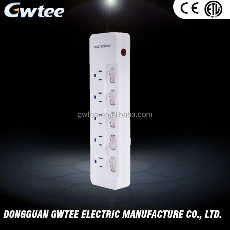 Best selling products 2016 15A 125V 1875W RA-6206 type surge protector