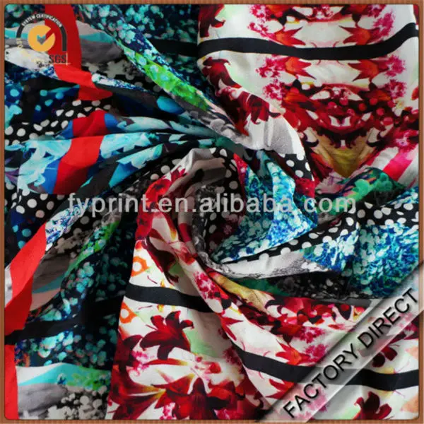 фабрики сразу высокое качество цифровой китай ткань печати