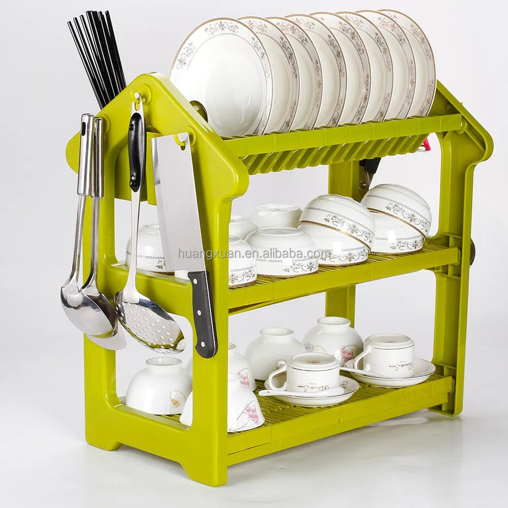 
kitchen accessories Cabinet Plate Holder Dish Drainer Rack In Plastic 