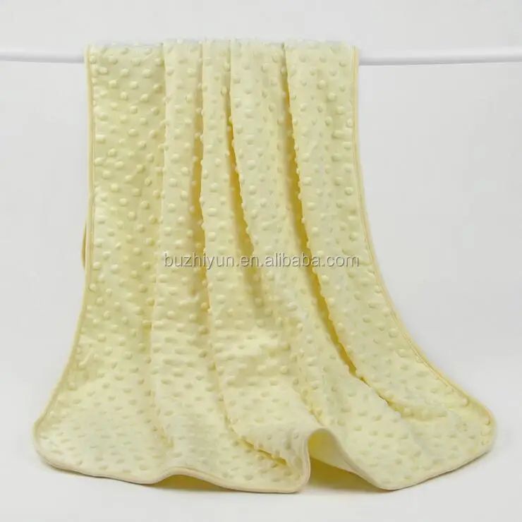 polyester minky dot soft velvet fabric for baby blanket