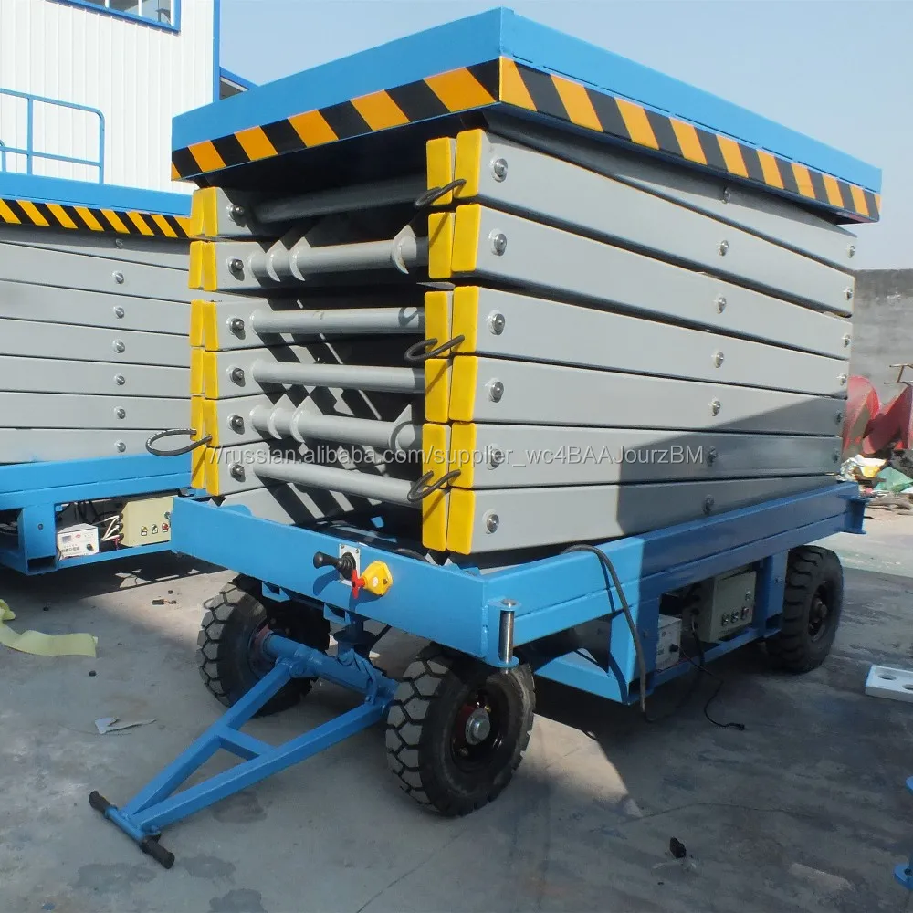 Mini manual movable scissor elevator/4m scisoor elevator
