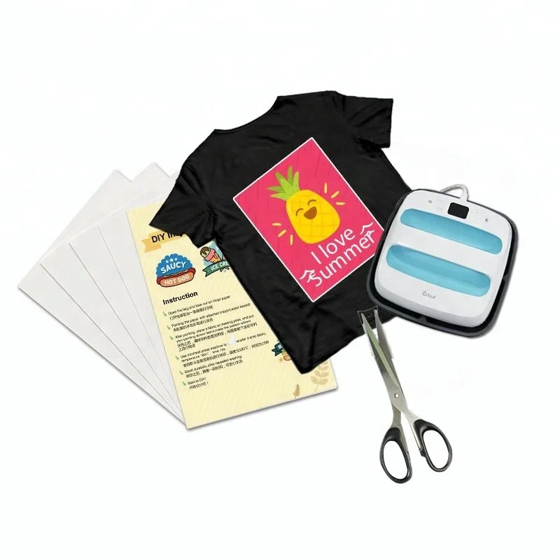 100 sheets pack A3 A4 size light and dark inkjet heat transfer paper for inkjet printer cotton t-shirt fabric printing