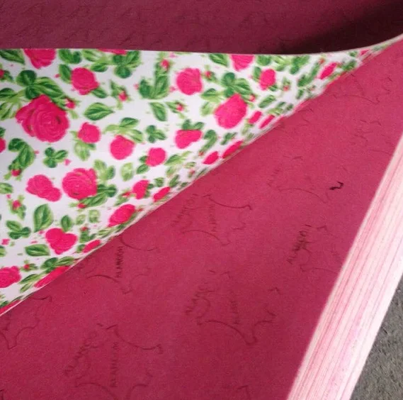 
non woven insole pink color 1.25mm+2.3mm white eva+flower fabric 