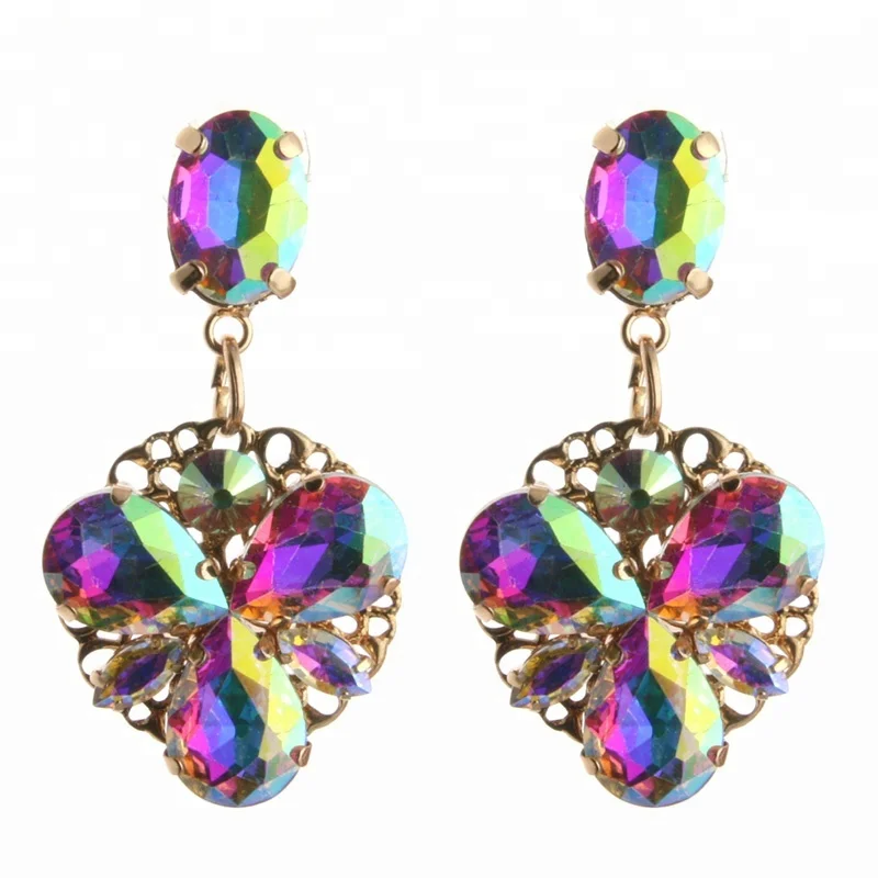 
NeeFu WoFu Drop Earrings Brand Crystal Earring Big Earring Large Long Glass Brinco Ear Oorbellen Christmas Gift 