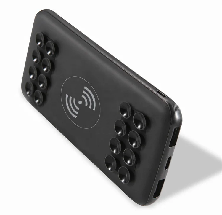 
portable mobile phone battery charger OEM 10000mAh fast charging 10W Qi wireless power bank 