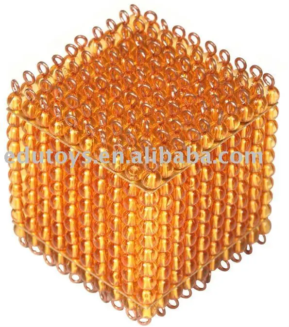 игрушки монтессори материала и золотой шарик тысяч куб