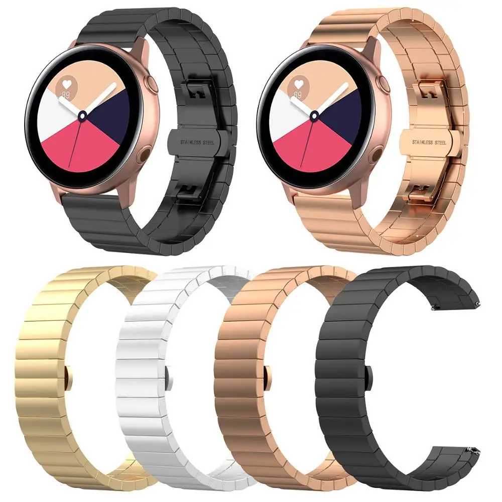  Ремешок сменный из нержавеющей стали для Samsung Galaxy Watch Active совместимый с 40 мм 20