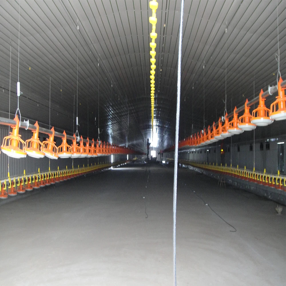 Farms Applicable Industries and Yellow Color chicken drinker and feeder equipment for broiler parent stock farm use