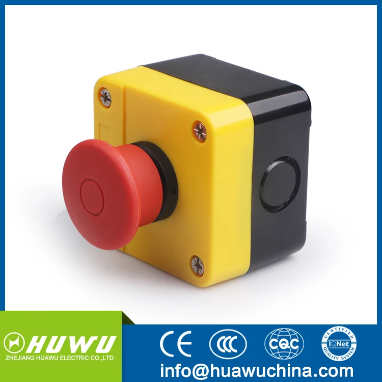 HUAWU XALPlastic push button switch waterproof electric control box Emergency Push Button Switch Box Control Box