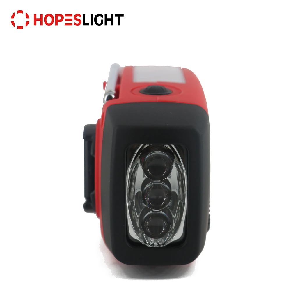 Outdoor Solar Hand Crank Radio with Emergency Flashlight, FM/AM/NOAA Weather Bank Radio, Power Bank Function