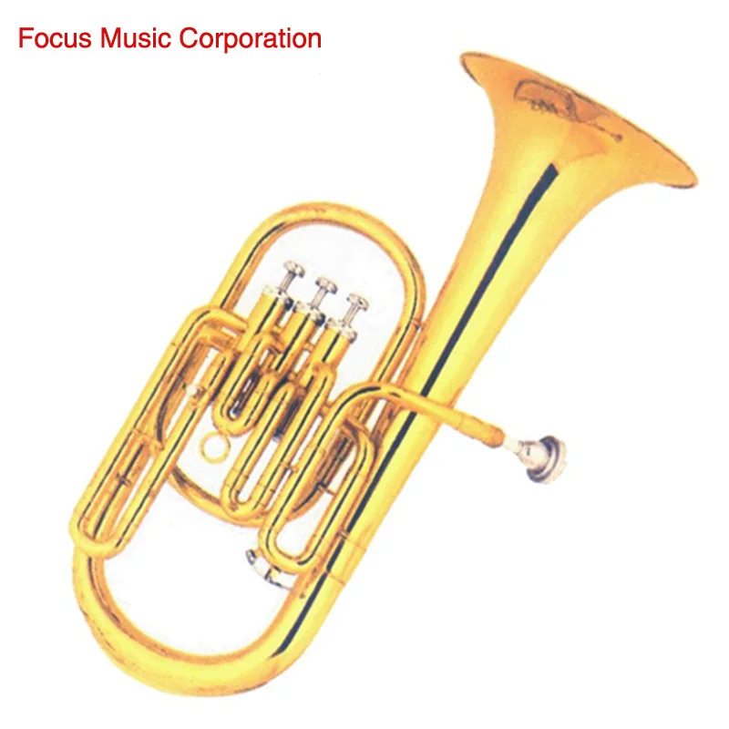
Nice Quality and Cheap Brass Wind Instrument Gold Lacquer Alto Horn 