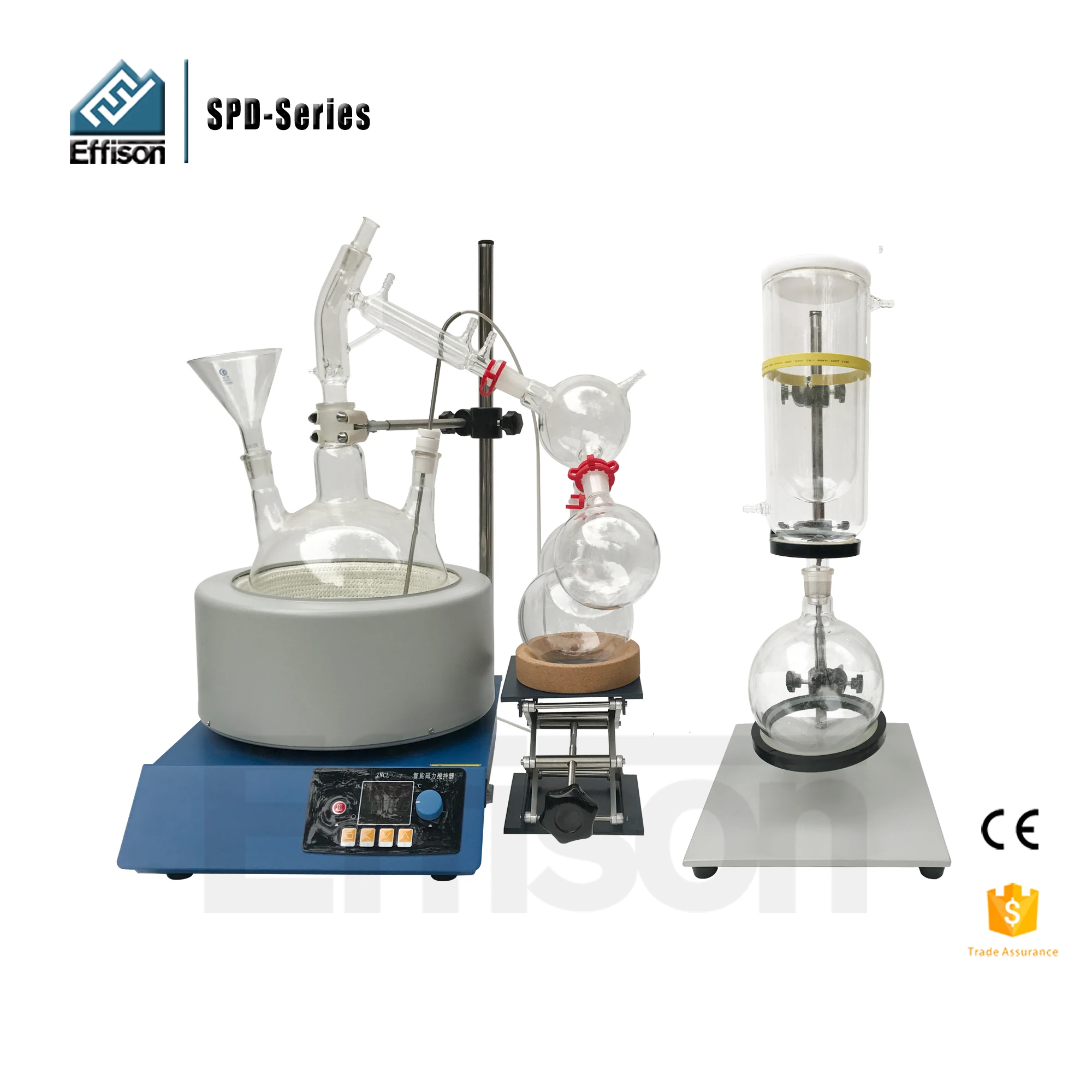 2021 Top Seller Wholesale Price Leaf Oil Extraction Short Path Water Distiller 5L with Vacuum Pump Chiller