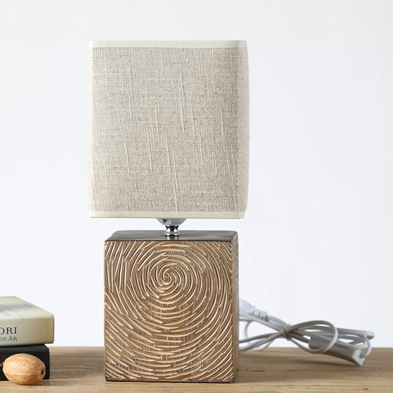 Nordic style bedside reading home decor resin lamp polyresin table lamps for living room