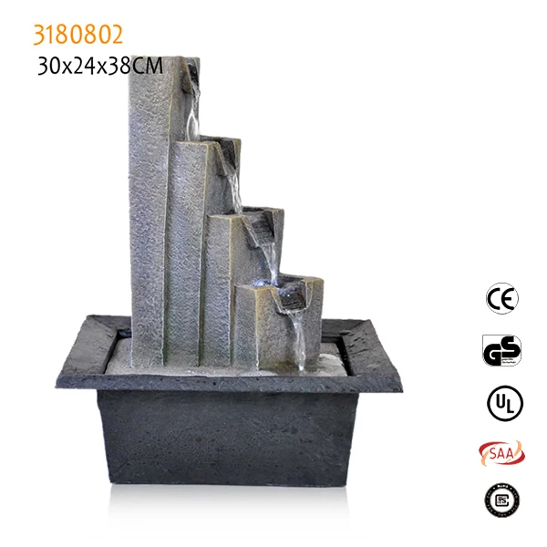 
Indoor decor of acrylic water fountains outdoor resin stone rockery fountain statues 