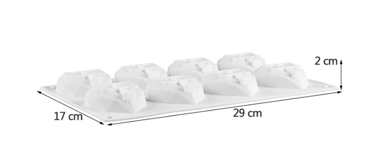 Custom heart shape diamond cake Baking silicone epoxy resin cake supplies Molds