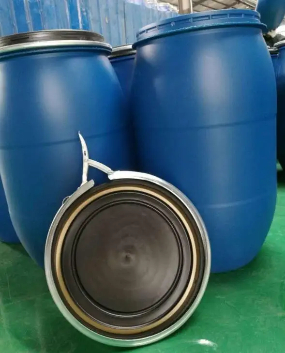 
210 liter HDPE clean used plastic drums barrels for chemical packing 