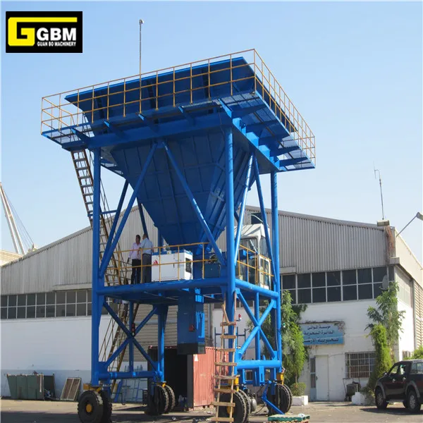 GBM port cement/chemical fertilizer/sand mobile hopper dock dust collector hopper