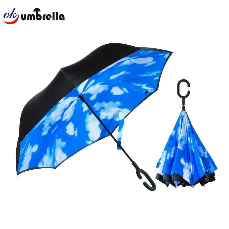 Ok Umbrella Make hands free inverted umbrella with C handle