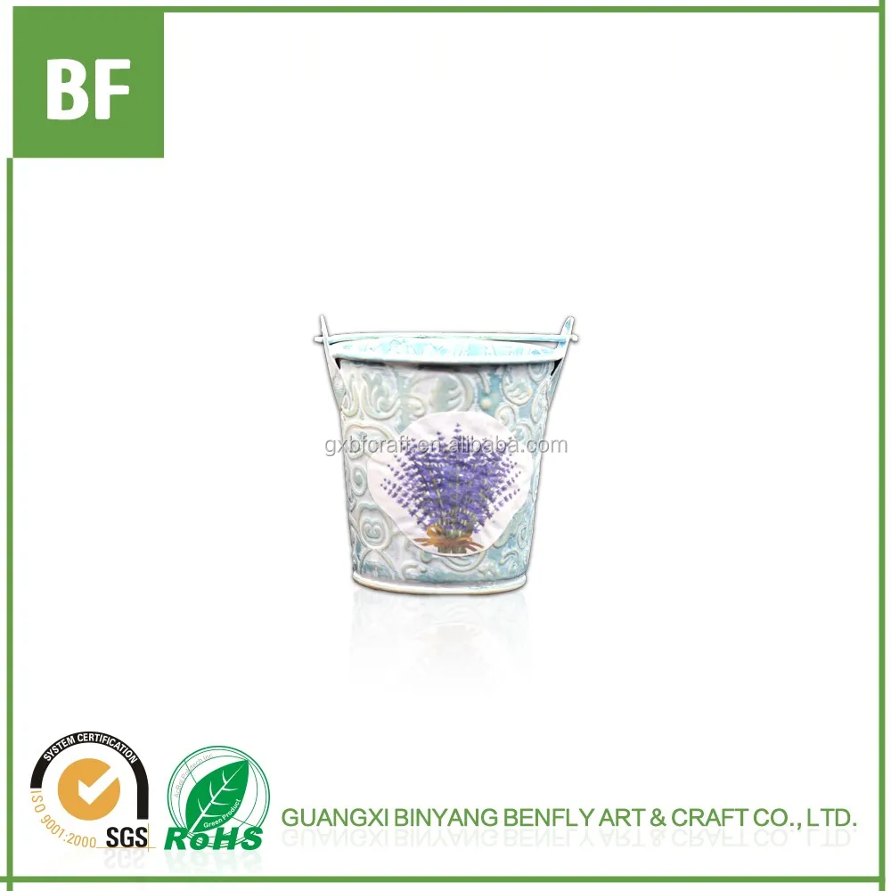 Vintage  Decorative Tin watering can Garden Planter Small Metal Galvanized Metal Planter