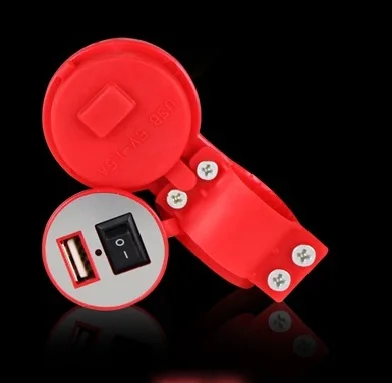 Hot Waterproof 2.1A Car Electric Motorcycle Scooter USB Charger With Switch Motorcycle Phone Charger