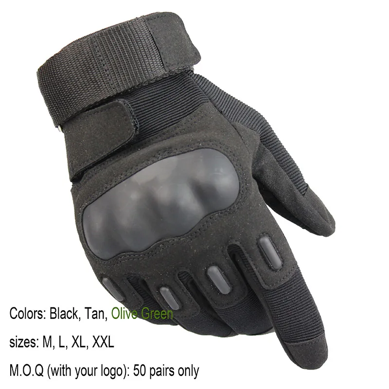 Army Airsoft Full Finger Black Olive Tan Police Tactical Military Gloves