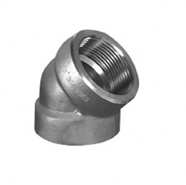 Sfenry 3000 LB Carbon Steel A105 SW SCH40 STD Socket Weld 90 Degree Elbow