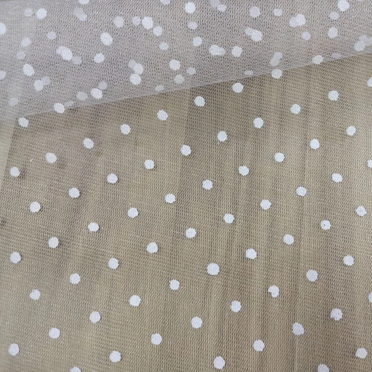 
Small Polka Dots Design Offset Printing Tulle Fabric For Wedding Dress/Mosquito Nets/Bedding/Casual Clothes 
