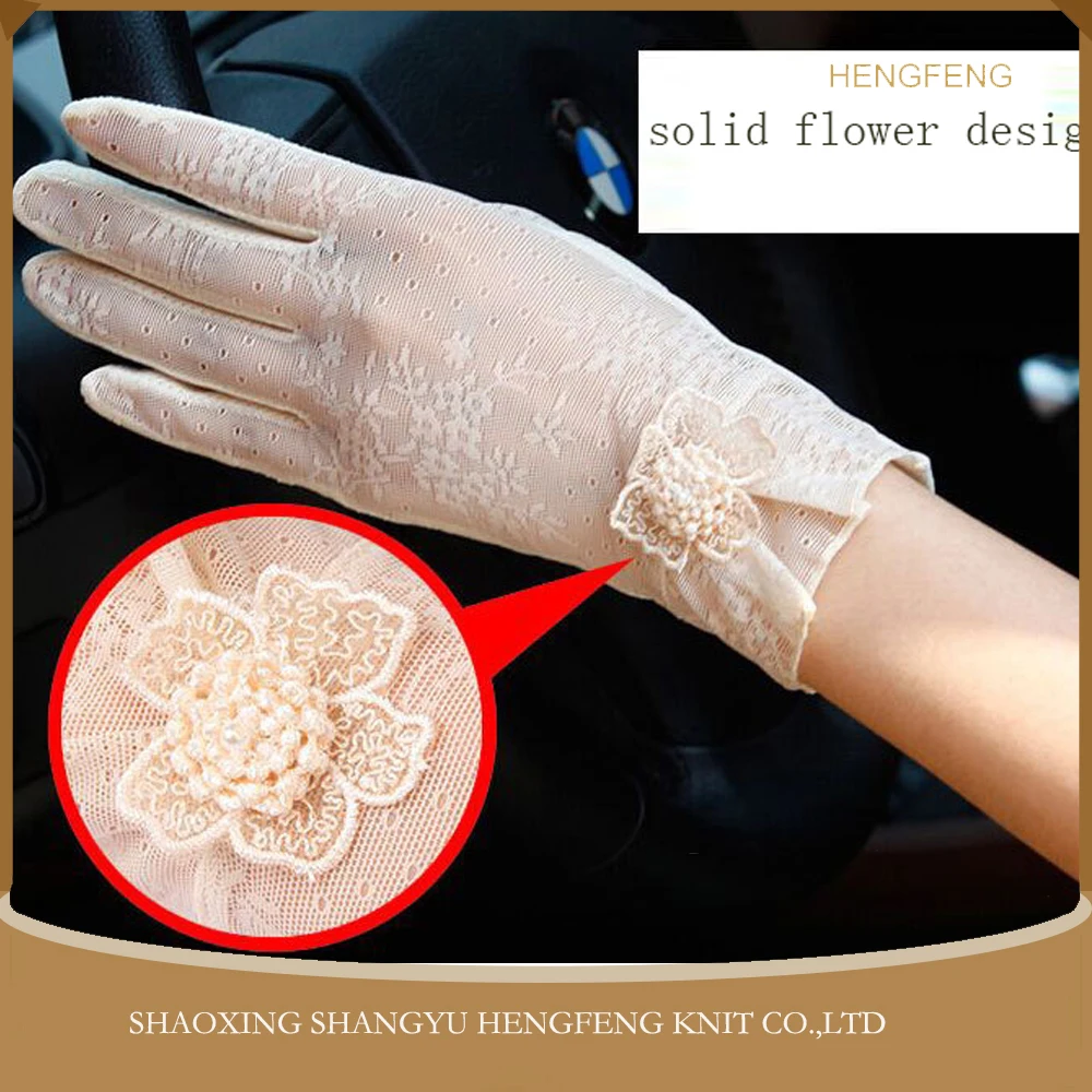 summer ice silk pretty thin ladies gloves, cool skin sun protection gloves
