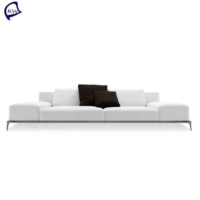 Italian style leather sofas White 3 seater sofa