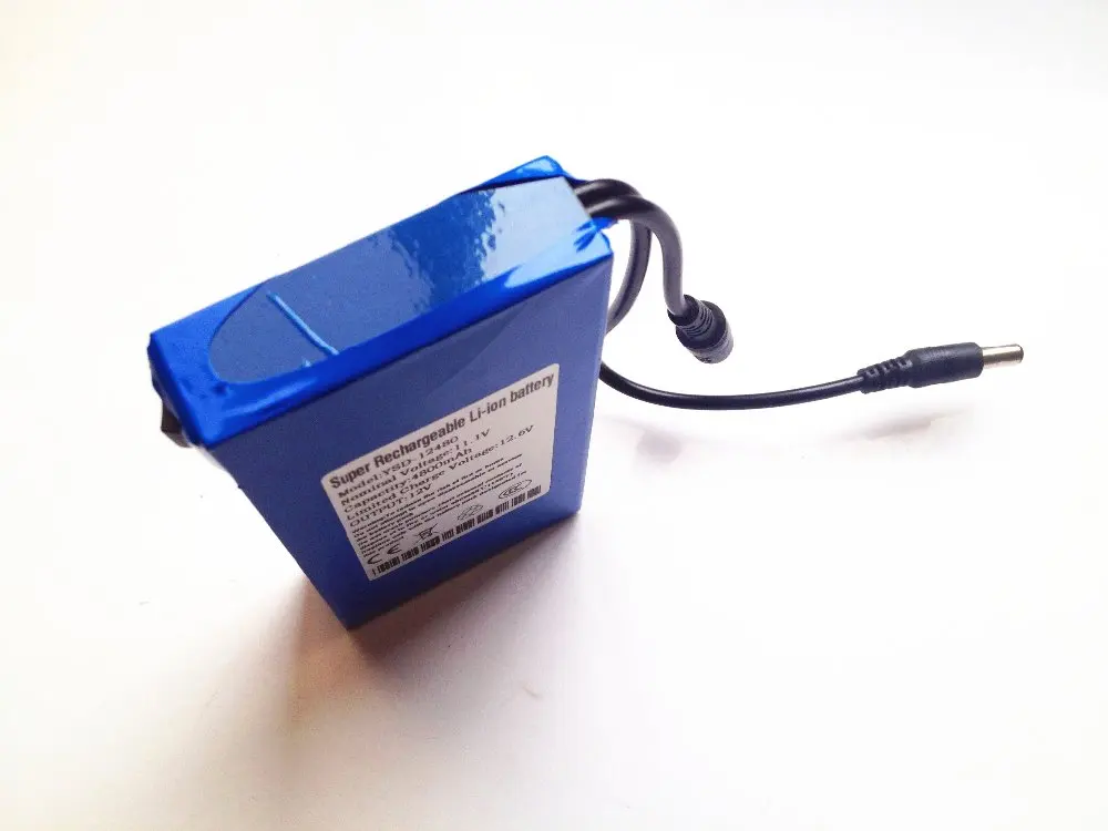 Super rechargeable OEM 12V li-ion battery pack 5000mah without on/off switch for LED Board or Lan router