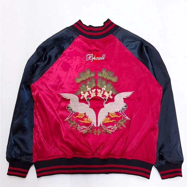 2024 New Wholesale Excellent Reversible Embroidered Bomber Jacket