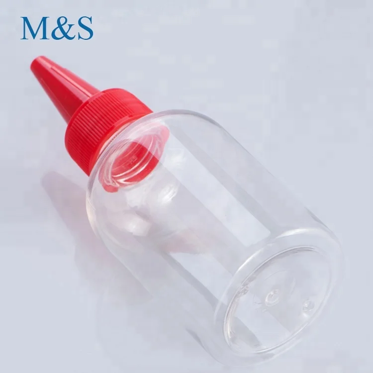 100ml Transparent Boston Round PET Bottle with Cap