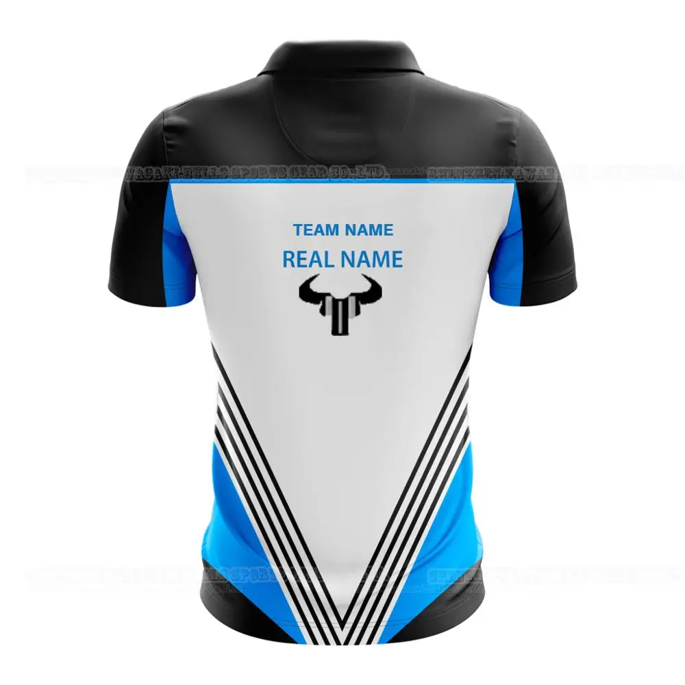 Мужские рубашки-поло с сублимационной печатью, полиэфирная одежда для электроспорта, рубашки-поло для спортивных игр