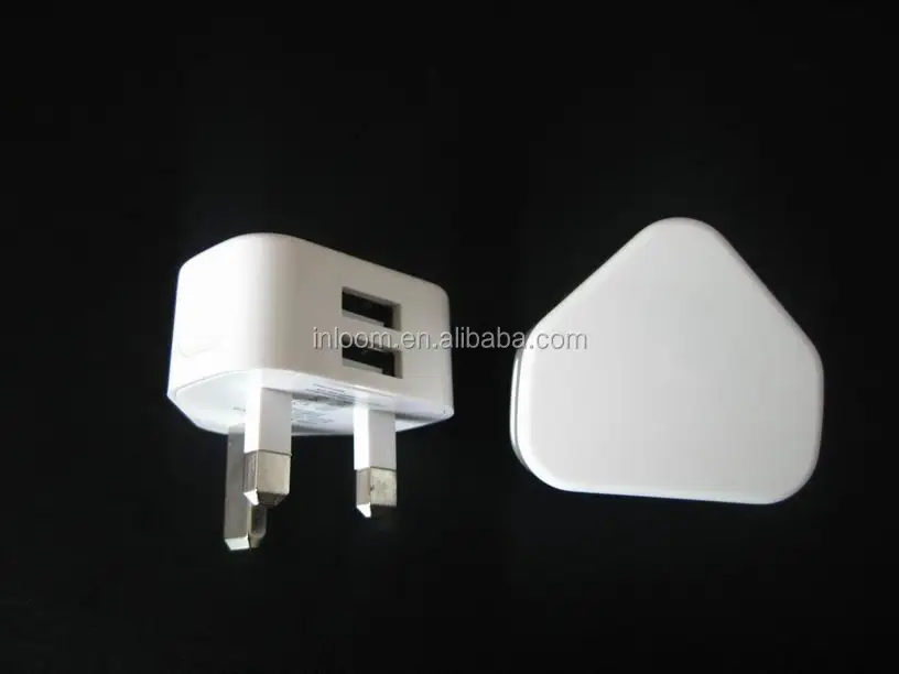 Factory price 5V 1A/2A UK plug USB wall adapter portable mobile phone charger  with CE/RHoS/FCC certification for iphone
