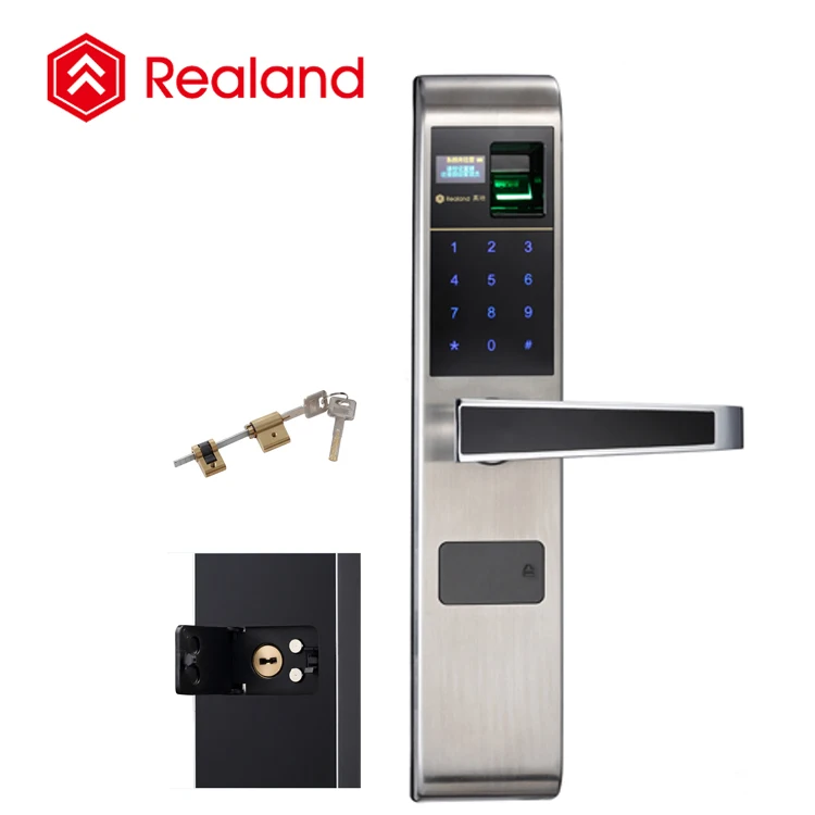 Realand F1 нержавеющей стали безопасности биометрических двери замки