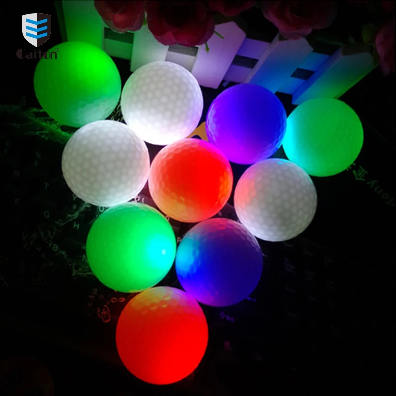 Good quality hot sale light-up flashing night light glowing fluorescent golf balls