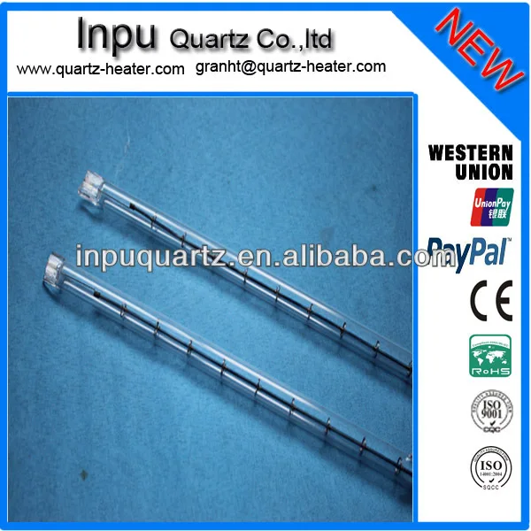 Short-wave tungsten halogen heater infrared heating lamp for powder coating oven