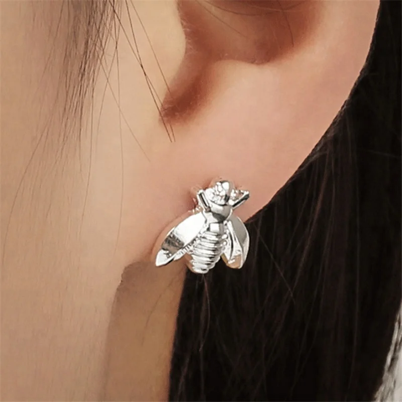 insect bee fancy cool cute animal stud earrings