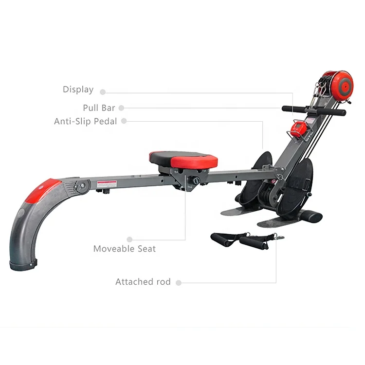 Foldable Fitness Equipment Exercise Rower Gym Indoor Rowing Machine