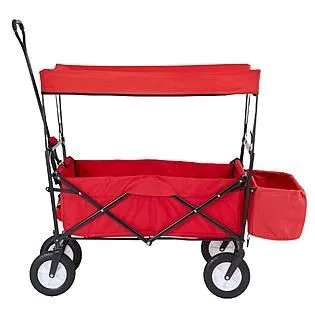 Outdoor Garden Wagon Foldable Tool Cart ,Beach Wagon Fold trolley folding wagon for kids