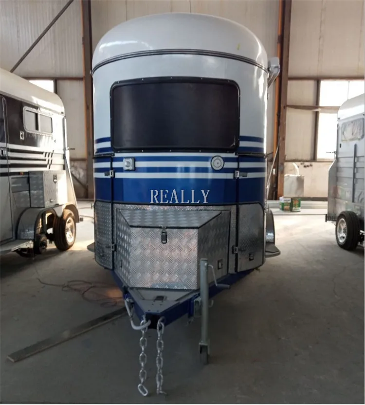 Australia 2 Horse Straight Load Carriage Trailer Deluxe Model with Living Quarters