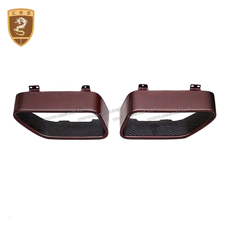 High quality Carbon Fiber Exhaust Tips Muffler Pipe Mouth For McLaren 650S Auto Accessory