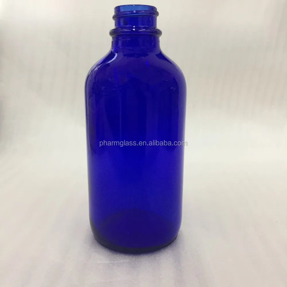1oz, 2oz, 4oz Cobalt Blue boston Round Glass Bottle 20-400 24/400 28-400 33-400