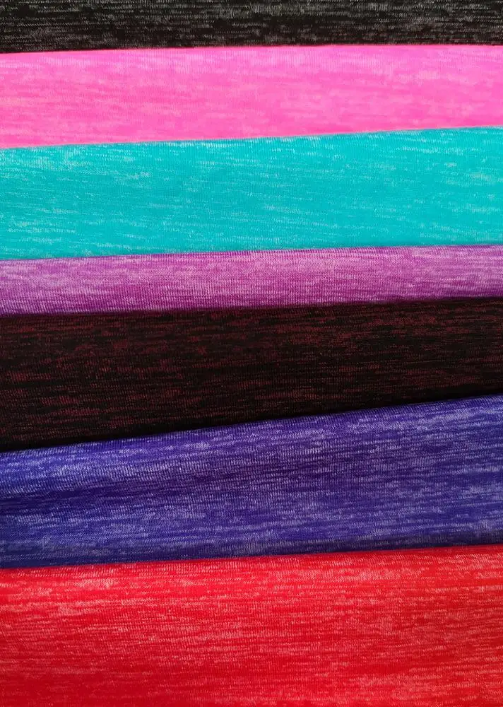 
China mill super soft melange polyamide spandex fabric for sport apparel RTS PS1Y65 
