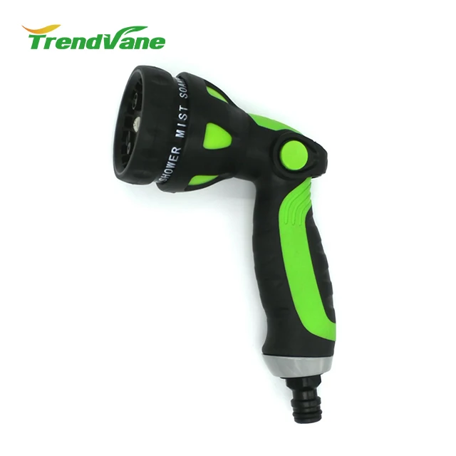 2018 new products soft grip ABS multi function garden hose brass water spray nozzle with variable flow controls