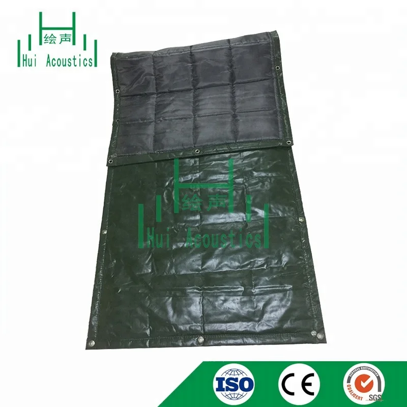 
Acoustic Barrier Attched to Movable Fence Outdoor Noise Control Acoustic Fabric Curtain 