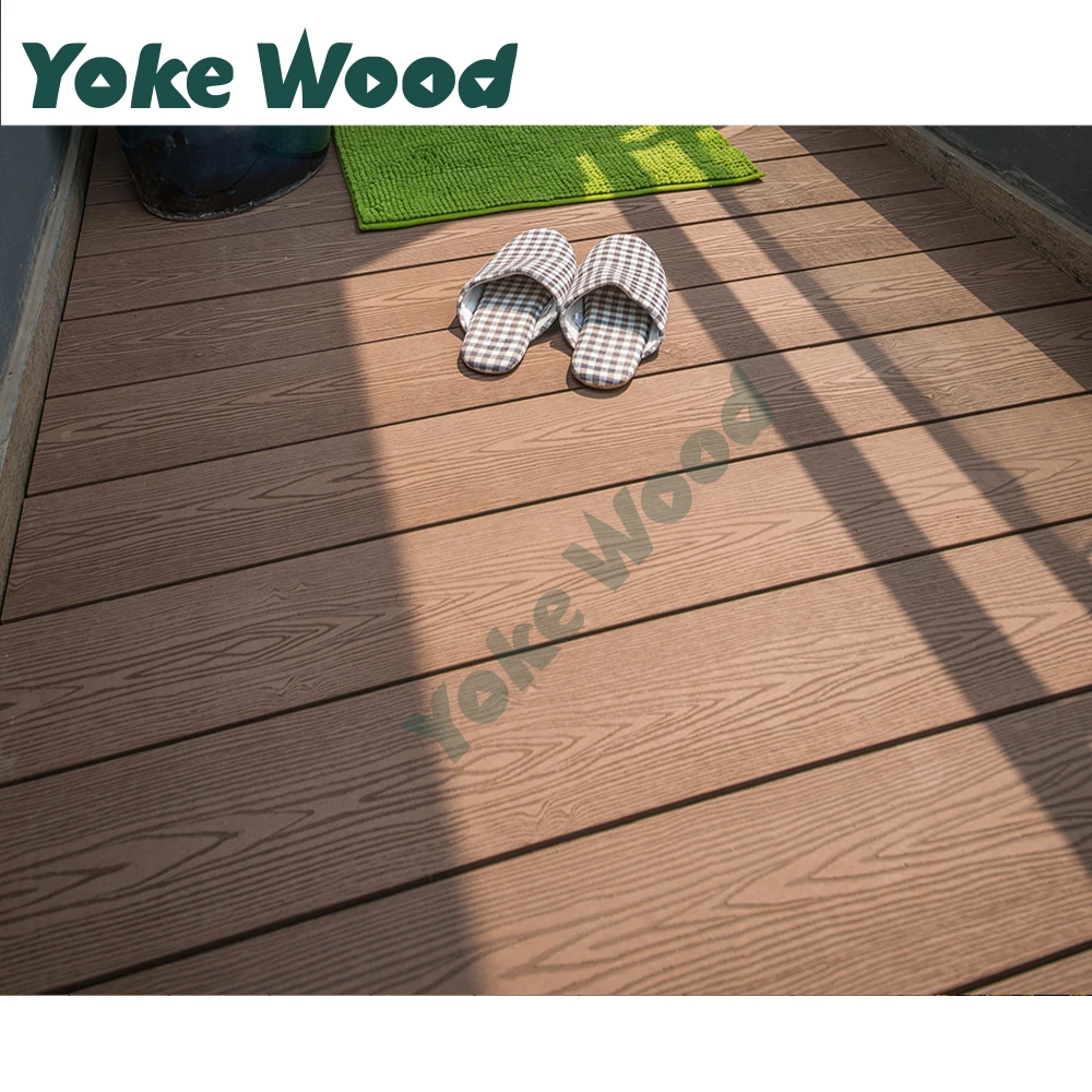 Durable WPC Wood Plastic Composite Decking Interlocking Puzzle Floor for Outdoor DIY WPC Tile