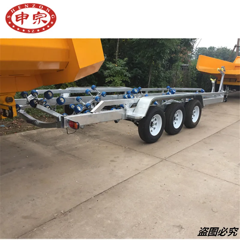13 Meterts Length Three Axle Galvanized Heavy Duty Boat Trailer