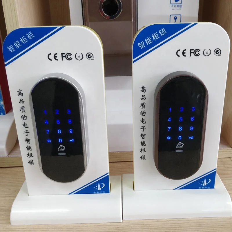 Keyless digital touch keypad office table drawer lock with waterproof bracelet